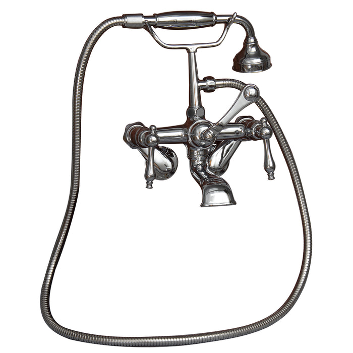 Antonio 55" Cast Iron Roll Top Tub Kit-Polished Chrome Accessories