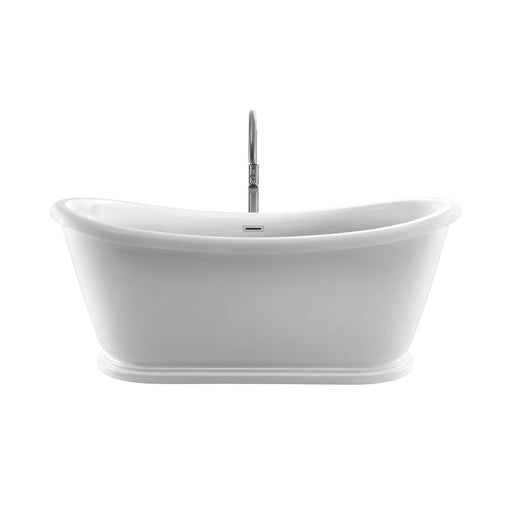 Morgan 70" Acrylic Double Slipper Tub with Integral Drain and Overflow