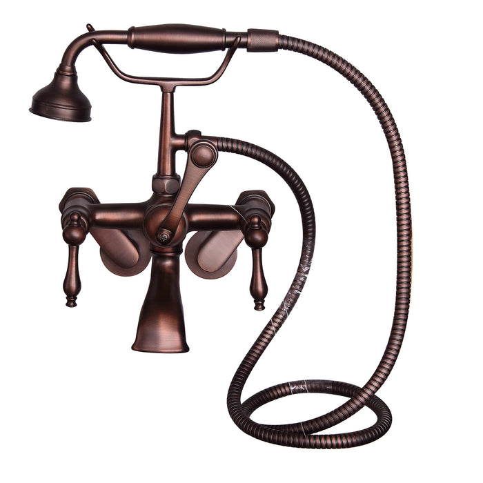 Duet 67" Cast Iron Double Roll Top Tub Kit-Oil Rubbed Bronze Accessories