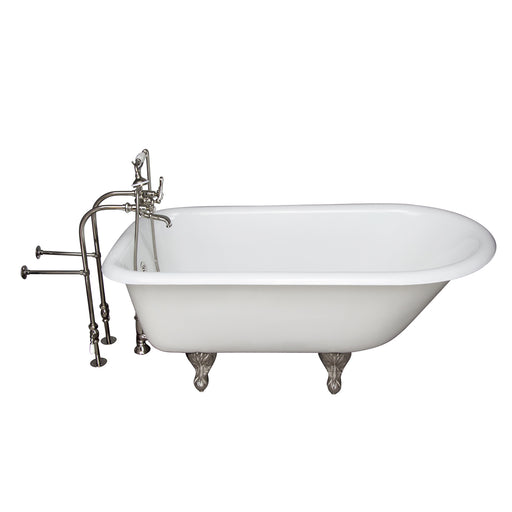 Brocton 65″ Cast Iron Roll Top Tub Kit – Polished Nickel Accessories