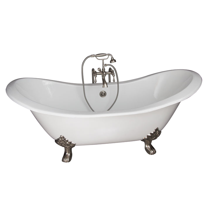 Marshall 72″ Cast Iron Double Slipper Tub Kit – Brushed Nickel  ccessories