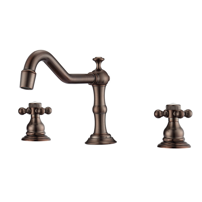 Roma Widespread Lavatory Faucet  with Button Cross Handles