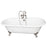 Columbus 61″ Cast Iron Double Roll Top Tub Kit – Brushed Nickel Accessories