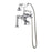 Clawfoot Tub Filler – Elephant Spout, Hand Held Shower, 6″ Elbow Mounts