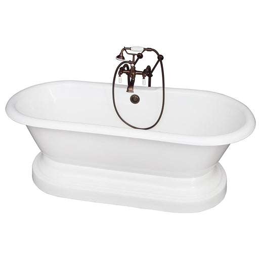 Duet 67″ Cast Iron Double Roll Top Tub Kit – Oil Rubbed Bronze Accessories