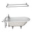 Antonio 55" Cast Iron Roll Top Tub Kit-Polished Chrome Accessories