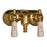 Antonio 55" Cast Iron Roll Top Tub Kit-Polished Brass Accessories