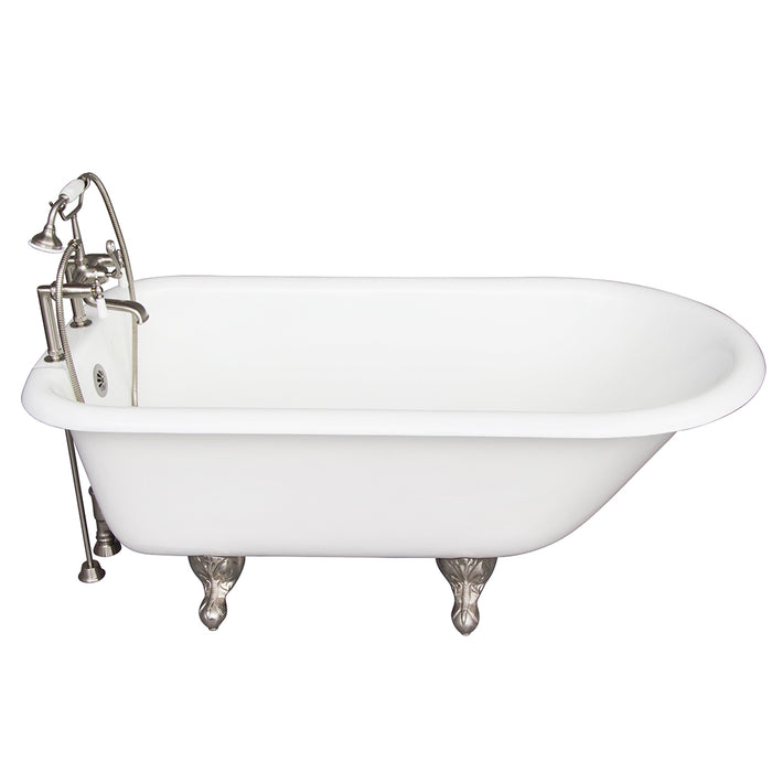 Beecher 60″ Cast Iron Roll Top Tub Kit – Brushed Nickel Accessories