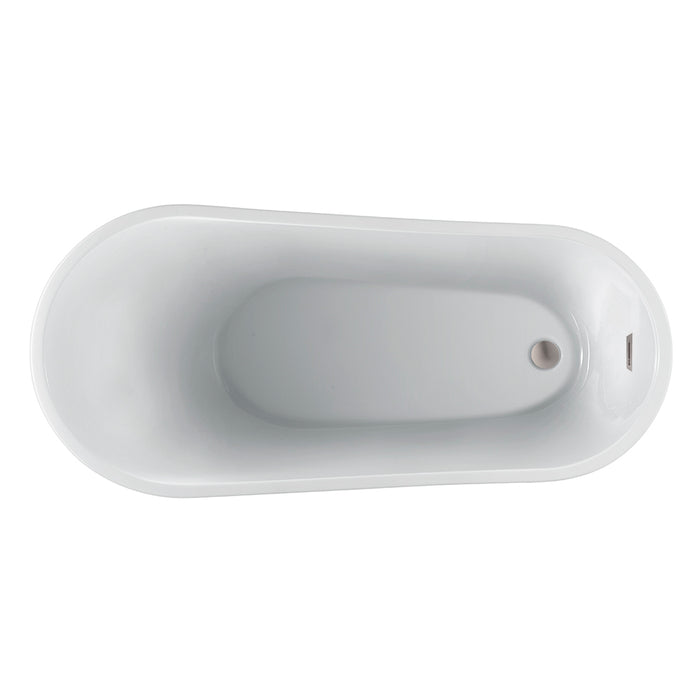 Lucinda 66" Acrylic Slipper Tub with Integral Drain and Overflow