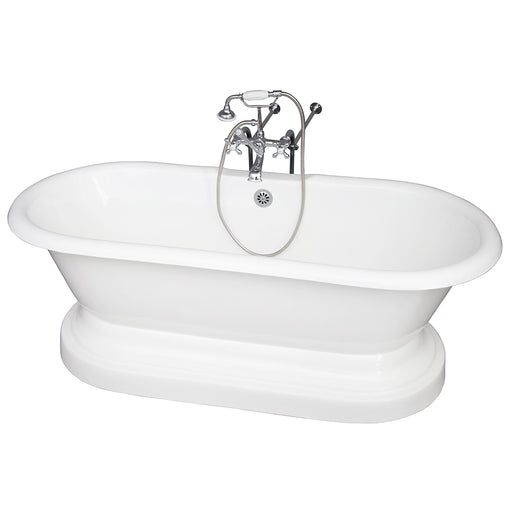 Duet 67″ Cast Iron Double Roll Top Tub Kit – Polished Chrome Accessories