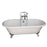 Duet 67" Cast Iron Double Roll Top Tub Kit-Polished Chrome Accessories