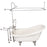 Estelle 60″ Acrylic Slipper Tub Kit in Bisque – Brushed Nickel Accessories