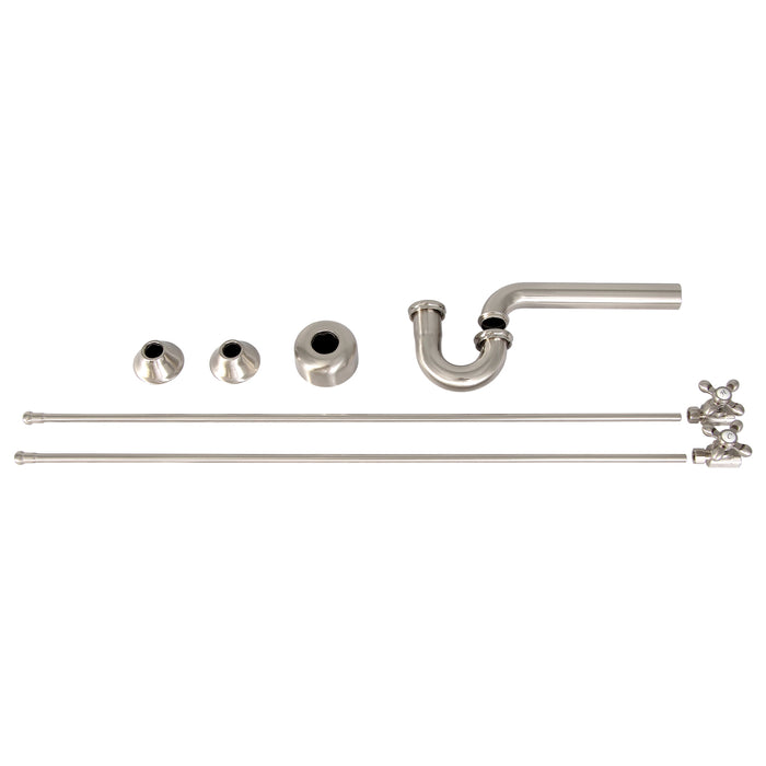 Showerscape 20-Inch Bullnose Lavatory Supply Line In Matte Black - Bathroom Sink Connector