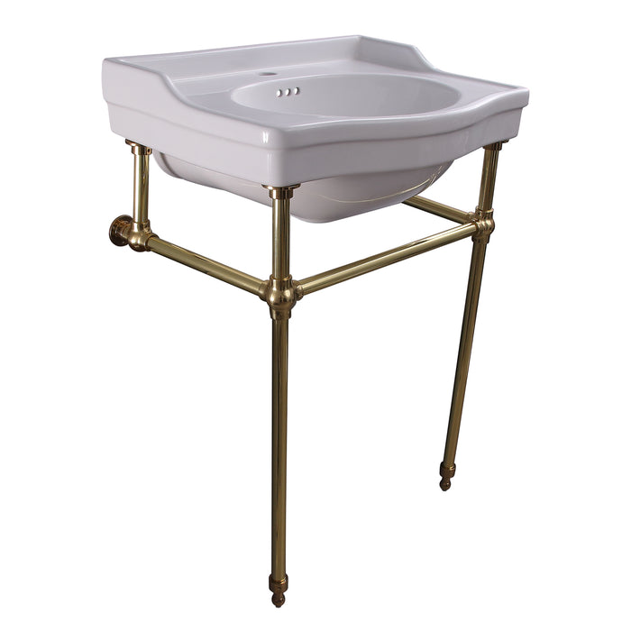 Ensal 30″ Console with Brass Stand