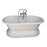 Duet 67" Cast Iron Double Roll Top Tub Kit-Polished Nickel Accessories