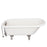 Anthea 60″ Acrylic Roll Top Tub Kit in Bisque – Brushed Nickel Accessories