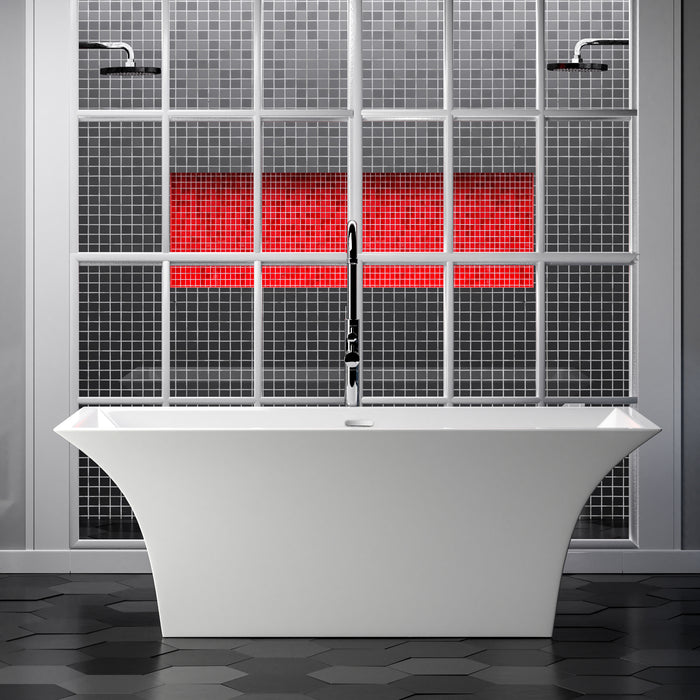 Simone 67" Acrylic Tub with Integral Drain and Overflow