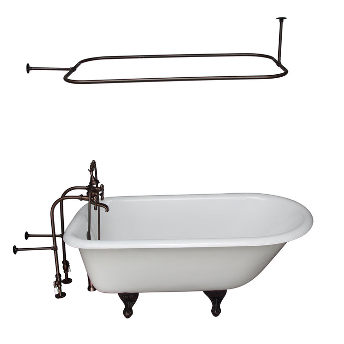 Bartlett 60" Cast Iron Roll Top Tub Kit-Oil Rubbed Bronze Accessories